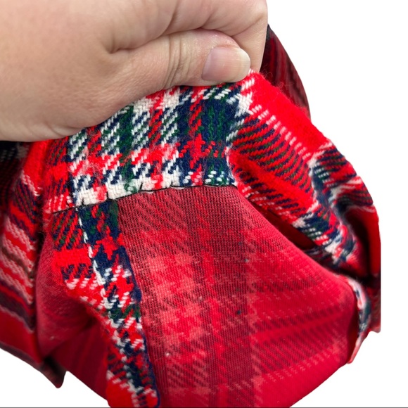 VTG Late 60's/Early 70's Handmade Plaid V Neck Mini Dress - Picture 10 of 10